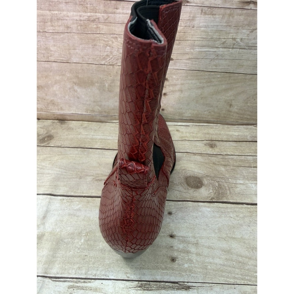 Ladies‎ MATISSE Keith Snakeskin Boots Red,  Size 9.5, Excellent Condition - Picture 9 of 12